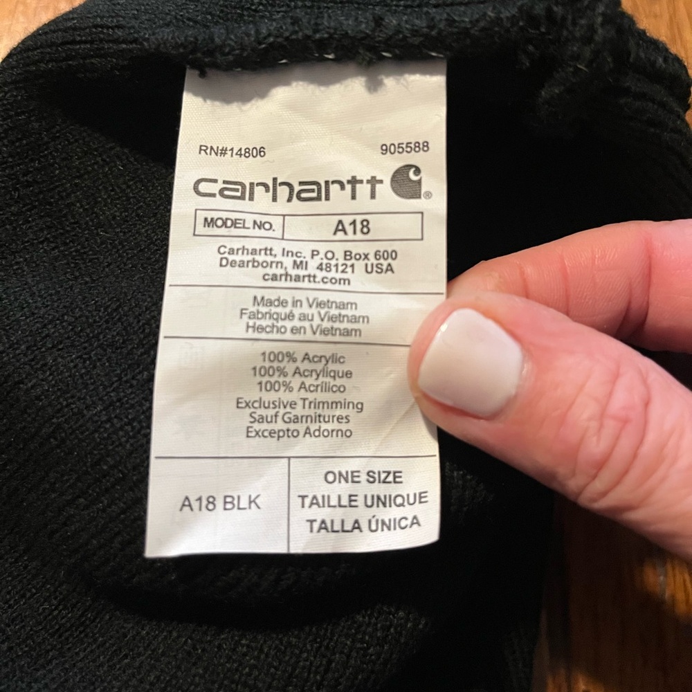 Carhartt Black Knit Cuffed Beanie - Picture 4 of 4
